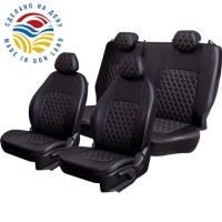 Чехлы Экокожа Турин Ромб на Hyundai Getz 2002-2011 г.в. Чехлы Экокожа Турин Ромб на Hyundai Getz 2002-2011 г.в.